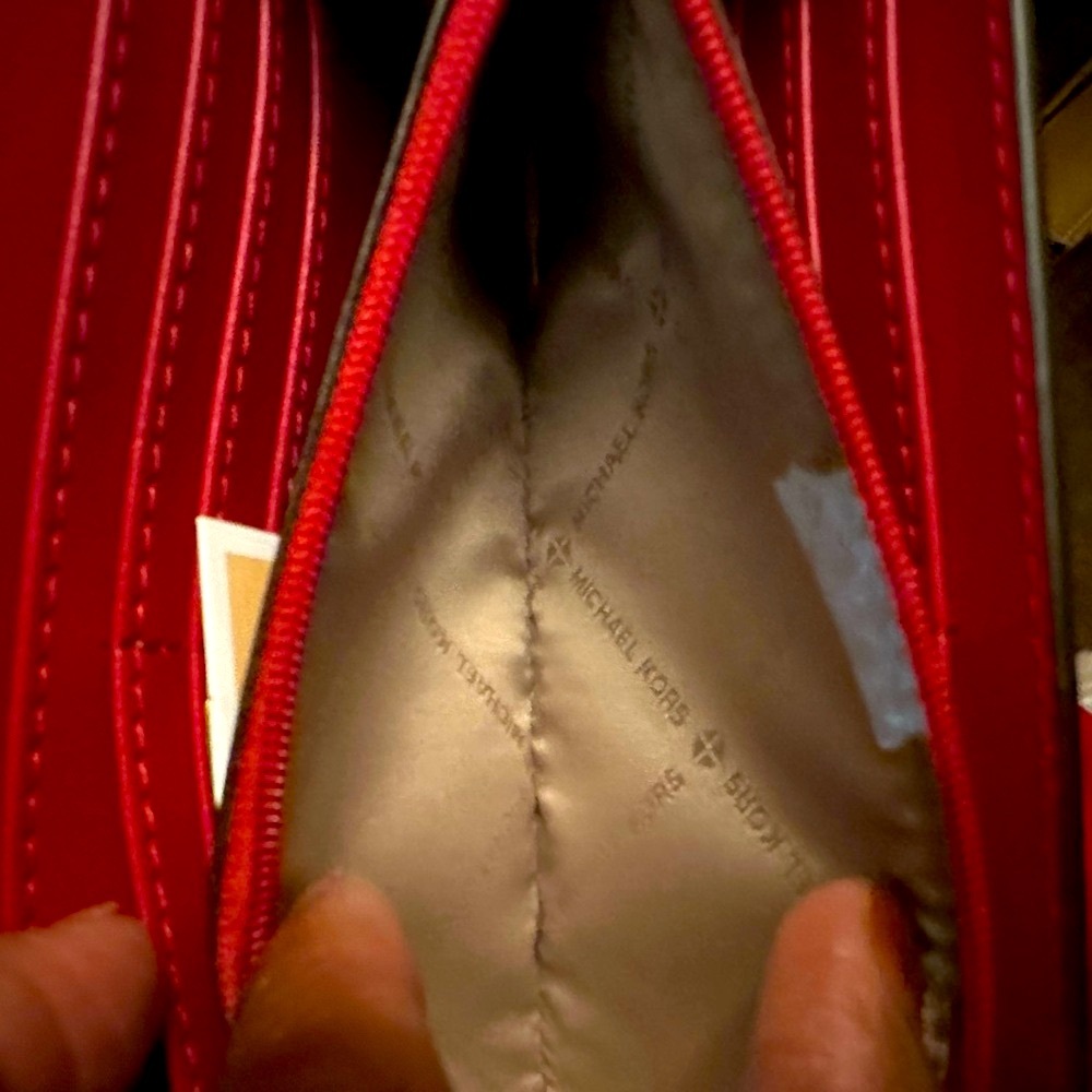 Michael Kors Continental Wallet Metallic Patent Leather / added unbranded chain - Picture 12 of 15